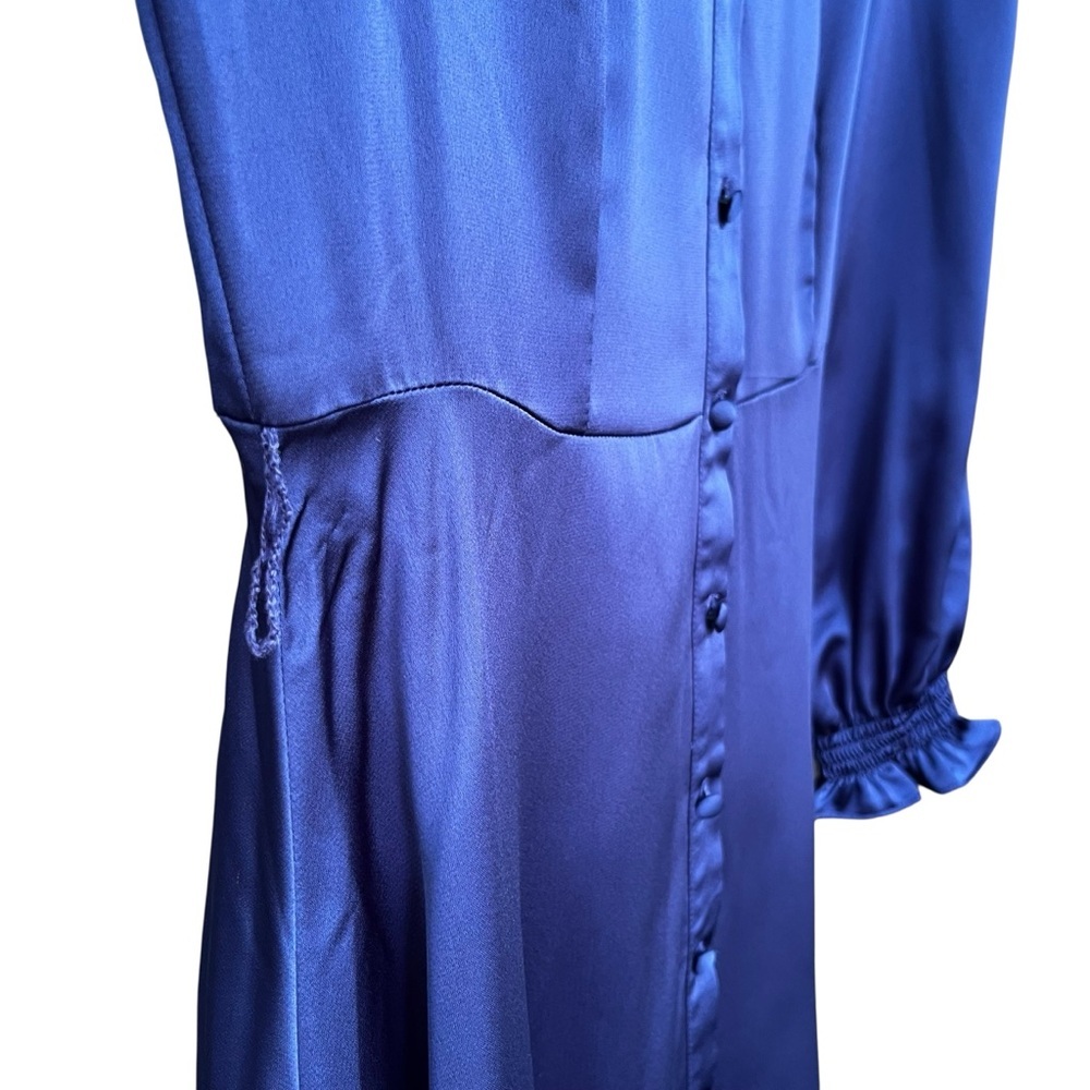 Alex Marie - Kerry Satin Midi Dress in Twilight Blue - NWT - Size XL - Picture 8 of 11